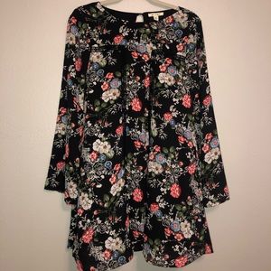 Black Red and Blue Floral Miami Francesca’s Dress